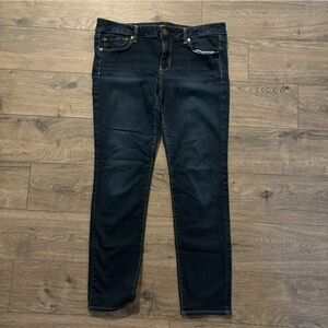 American Eagle Dark Wash Denim Skinny Jeans Super Stretch Size 14